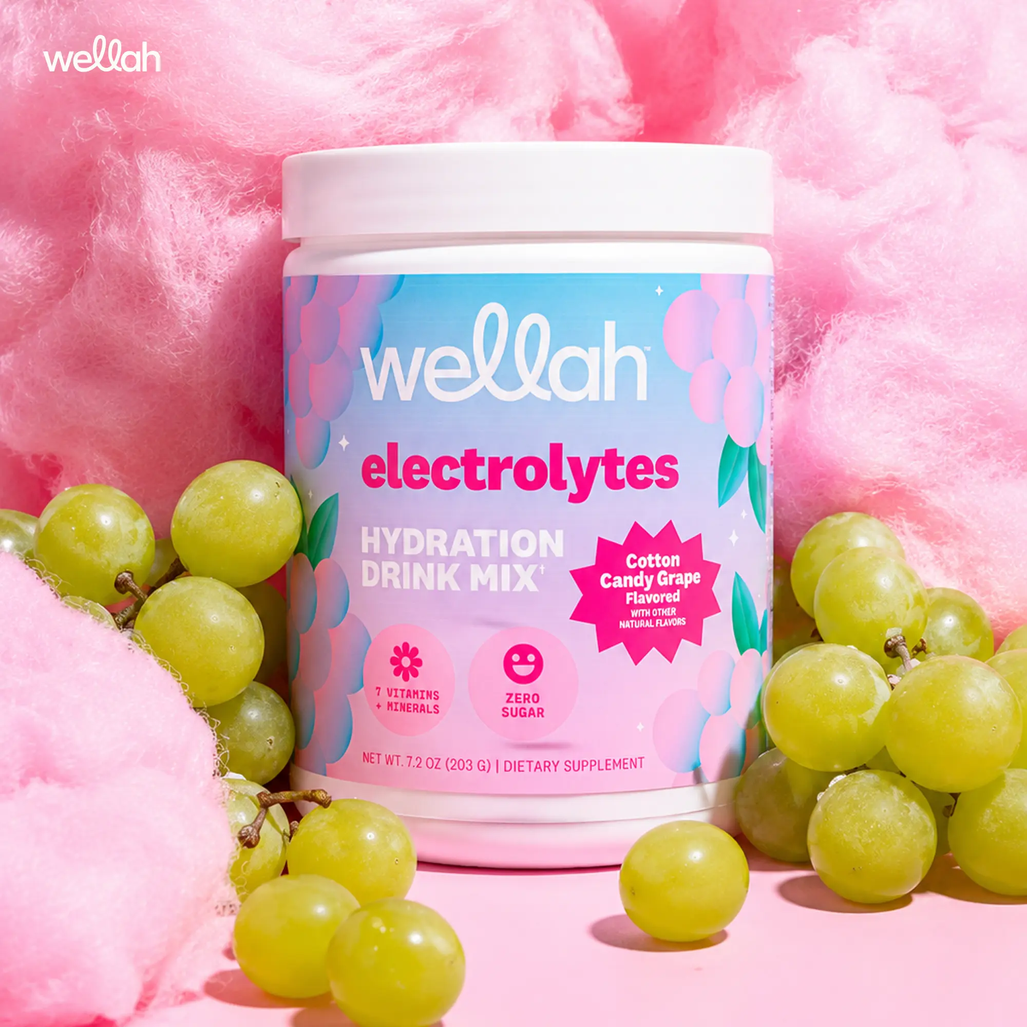 Wellah Electrolytes For Women | Hydration Drink Mix | Natural Flavored & Sweetened | 7 Vitamins & Minerals | Hydration for Woman | Micro Nutrients | Cellular Hydration | Skin Hydration |  electrolytes |  vitamins for women      50 Servings Sugar Supplemen