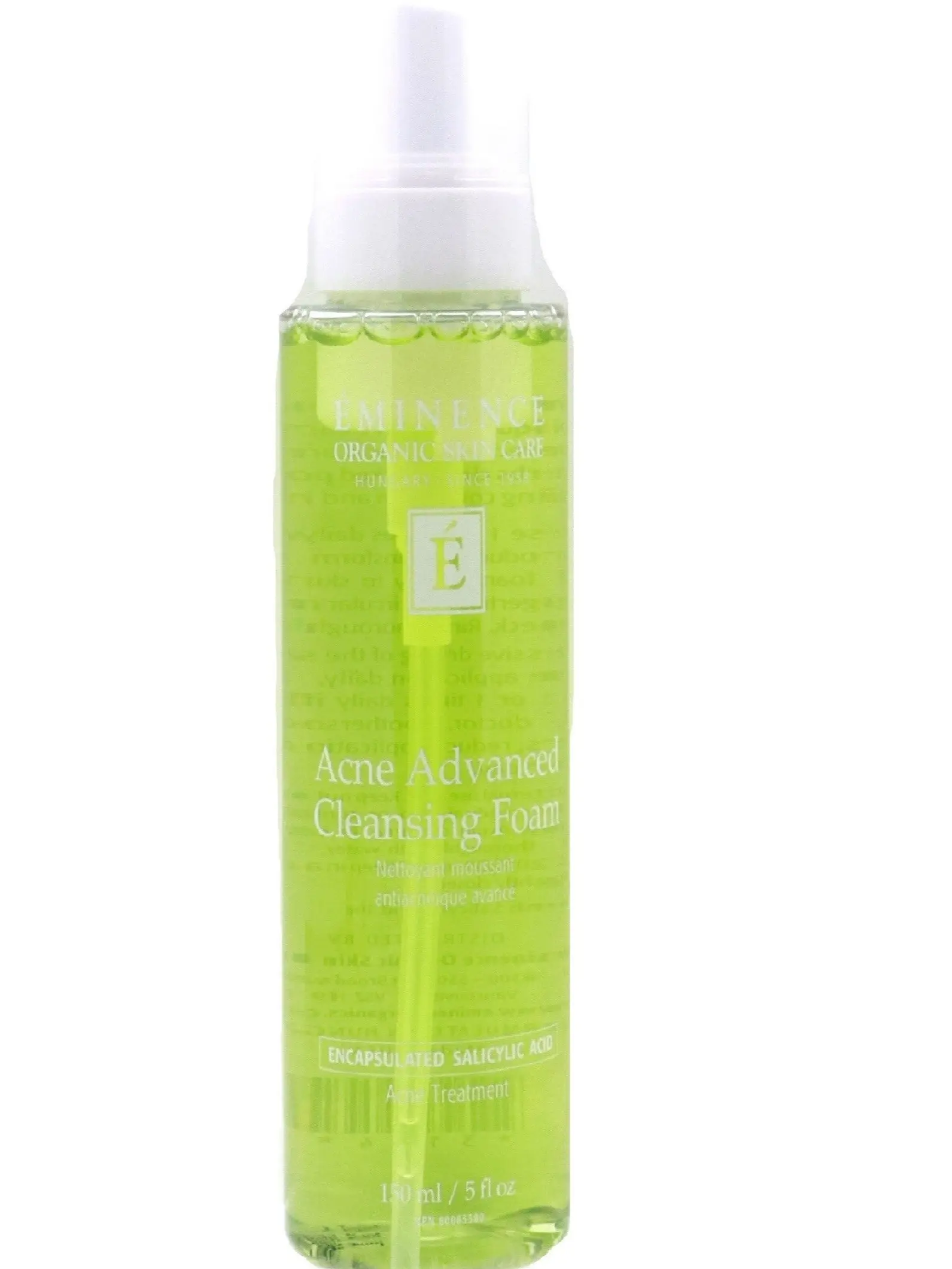 Eminence Acne Advanced Cleansing Foam, Soothing Herbal Facial Wash with Time-Release Salicylic Acid for Acne-Prone Skin & Pore Control, 5 oz, Face, Green Tea, Lightweight Acne Cleansing Action