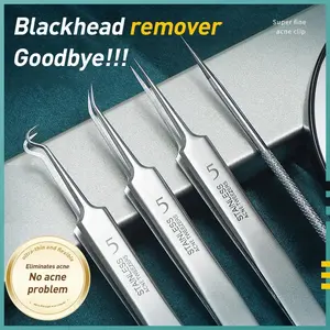 4-in-1 Skincare Tool Kit Acne Pimple & Blackhead Extractor for Face Nose Chin Unclogs Pores Quickly Safe Easy to Handle