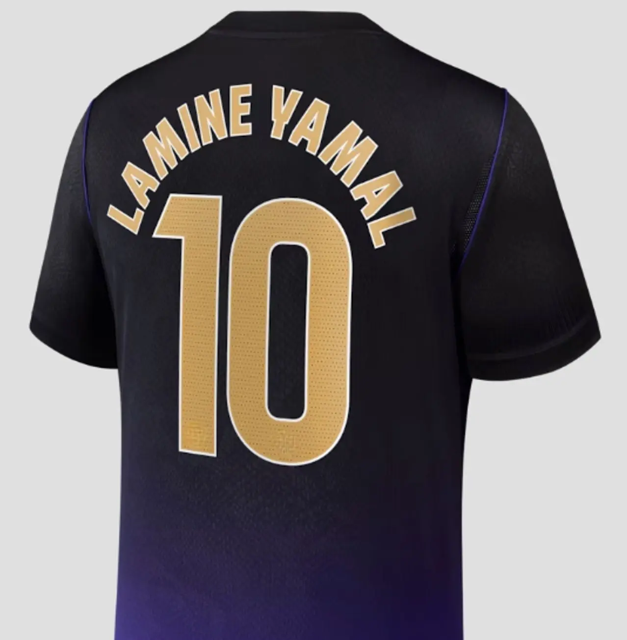 Unisex Soccer Shirt Player Lamine 2026/27 Away Stadium Replica Jersey - Black/Purple Football