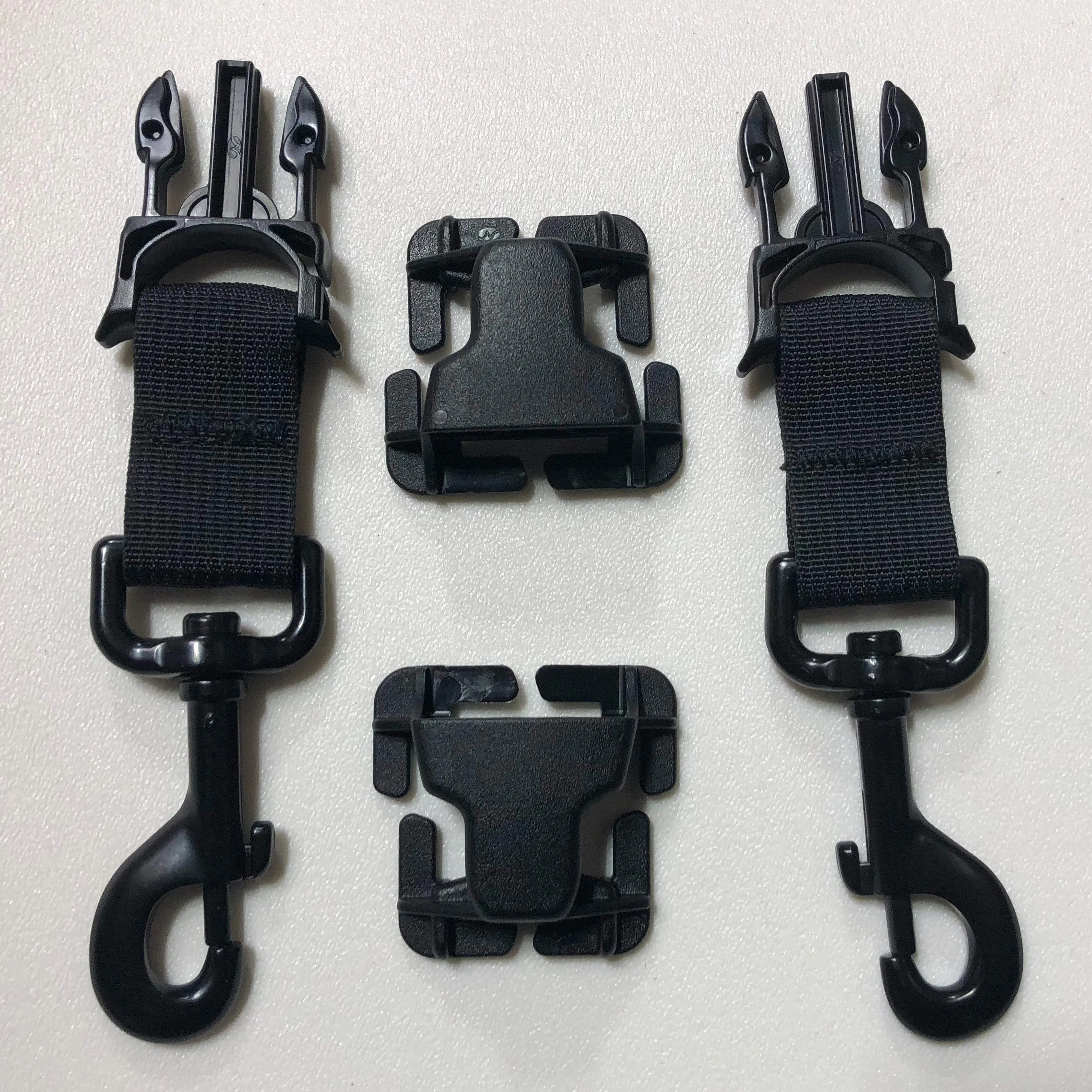 MOLLE Attachments by Bartact - PALS/MOLLE Metal Heavy Duty Swivel Hook Every Which Way Quick Side Release Buckle Kit (pair of 2)