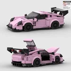 Super Racing Model Moc Sports Car Building Toy Car Kit, 374pcs Car Model Set, Fashion Trendy Racecar Style, Perfect Gift for Kids and Adults, Moc Blocks Set