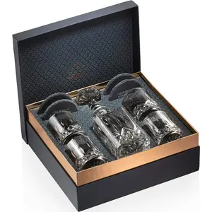 Decanter Set - Crystal  Cognac Glasses (10oz)