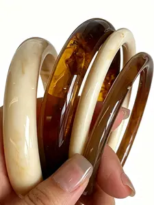 Acrylic Bangles Bracelets for Women, Irregular Shapes Acrylic Resin Chunky Bracelets, Geometric Fashions, Thick Statement Bangle Set, Stacked Design Bracelets