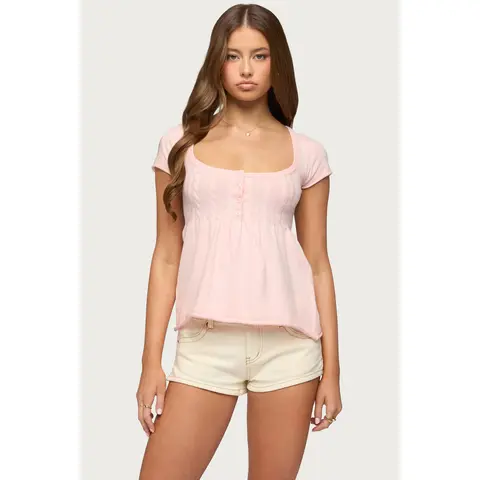 Ulyana Cable Knit Babydoll Top