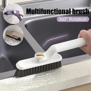 2 in 1 Rotating Gap Brush, Groove Cleaning Brush with Handle, Multifunctional Crevice Brush, Window & Door Groove Brush, Dust Removal, Versatile Cleaning Tool