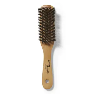 Brush Strokes Soft Boar Bristle Wooden Styling Brush, Short to Medium Hair Lengths, Stimulates Scalp, SuperSmooth Soft Bristles