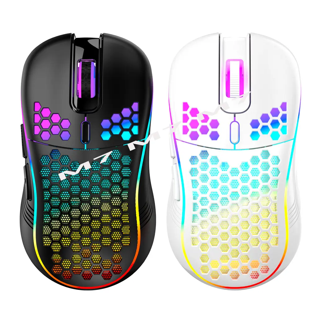 Wireless Hollow Honeycomb Charging Mouse Gaming Lightweight TYPE-C Interface Wired Lightweight Design