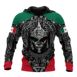 3D Mexico Emblem Printing Hoodies For Men Kid Cool Streetwear Tracksuit Women Harajuku Sports Hoodie Unisex Fashion Clothes