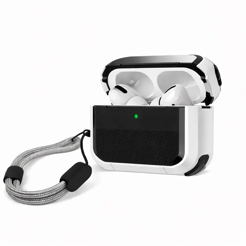 2nd generation Shockproof Protective Case for AirPods with Wrist Strap, Wireless Earbuds Cover