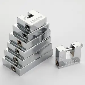 High Security D-Shaped Padlock Set with Keys, Ideal for Garage Doors, Shipping Containers & Gates, Includes Three High-Security Locks