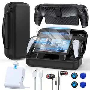 SUNDAY MIRTH Accessories Kit for  Portal, Carrying Case for PS Portal,  Dock Station for  Portal, Protective  for PS5 Portal, 2 HD Screen Protector with 4 Thumb Grip,Wired Headset
