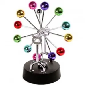 212 MAIN Kinetic Ferris Wheel Cat Toy - Metal Parts Desk Accessory, Kinetic Sculpture, Revolving Art Piece That Mesmerizes