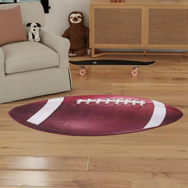 Nourison Imagination Football Area Rug, Machine Washable, Sporty Look Design, Indoor Use for Kids Room Decor