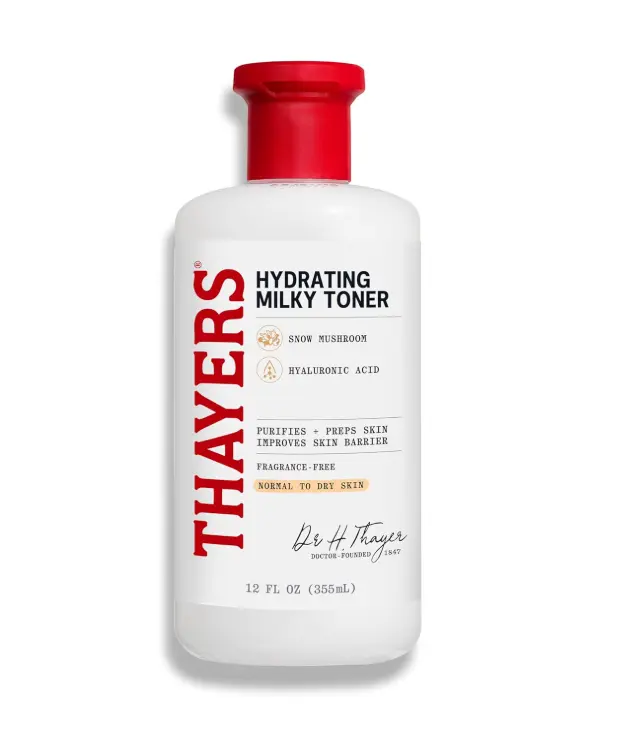THAYERS Milky Face Toner 355ml – Gentle Hydrating Facial Toner with Snow Mushroom & Hyaluronic Acid for Dry & Sensitive Skin