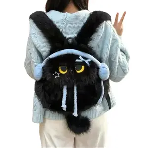 Siamese Earphone Design Gym Backpack, Korean Color Block, Large Capacity, Lazy Style, Versatile Daily Backpacks for School