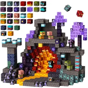 Magnetic Building Blocks Cave World, Educational Sensory Toy for Kids, DIY Gift for Boys and Girls, Best Present for Children