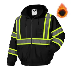 Men's Thick Jacket Raincoat, Practical Workwear, Heavy Outerwear, Size, Pockets, Detachable Hat, Outdoor Work Coat