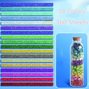 360 Sheets Folded Star Paper, 18 Colors, With Slight Shimmer, Looks Great In The Sunlight, Creative Handmade