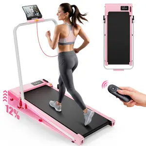 【12% Tilt】PINK Walking Pad Treadmill with 12%/8% Incline for Home Office,7.5/6.2MPH 3-in-1 Under Desk Treadmill, Low Noise Portable Folding Under Desk Treadmill with Remote Control,Jogging Running Machine,265 Lbs Capacity,DealsForYouDays, Summerwins
