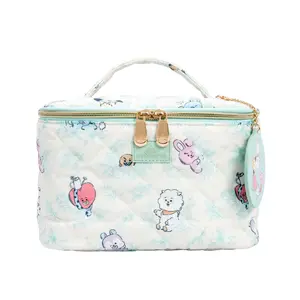 Impressions Vanity with BT21 Quilted Train Case w/ Mirror Keychain