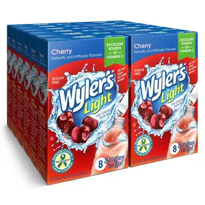Wyler's Light Singles To Go Powder Packets, Water Drink Mix, Cherry, 96 Single Servings (Pack of 12)