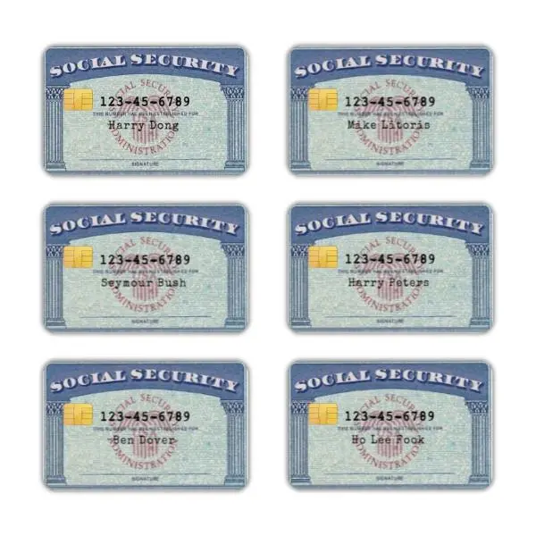 Social Security Credit Card Sticker Cover, Vinyl Laminated Meme Funny Sticker