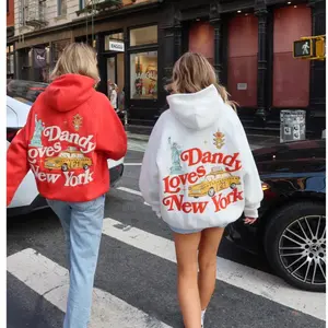 [Sale up to 50%] [Free Ship] Dandy Oversized Hoodie - New York Graphic Print Sweater- Women Streetwear