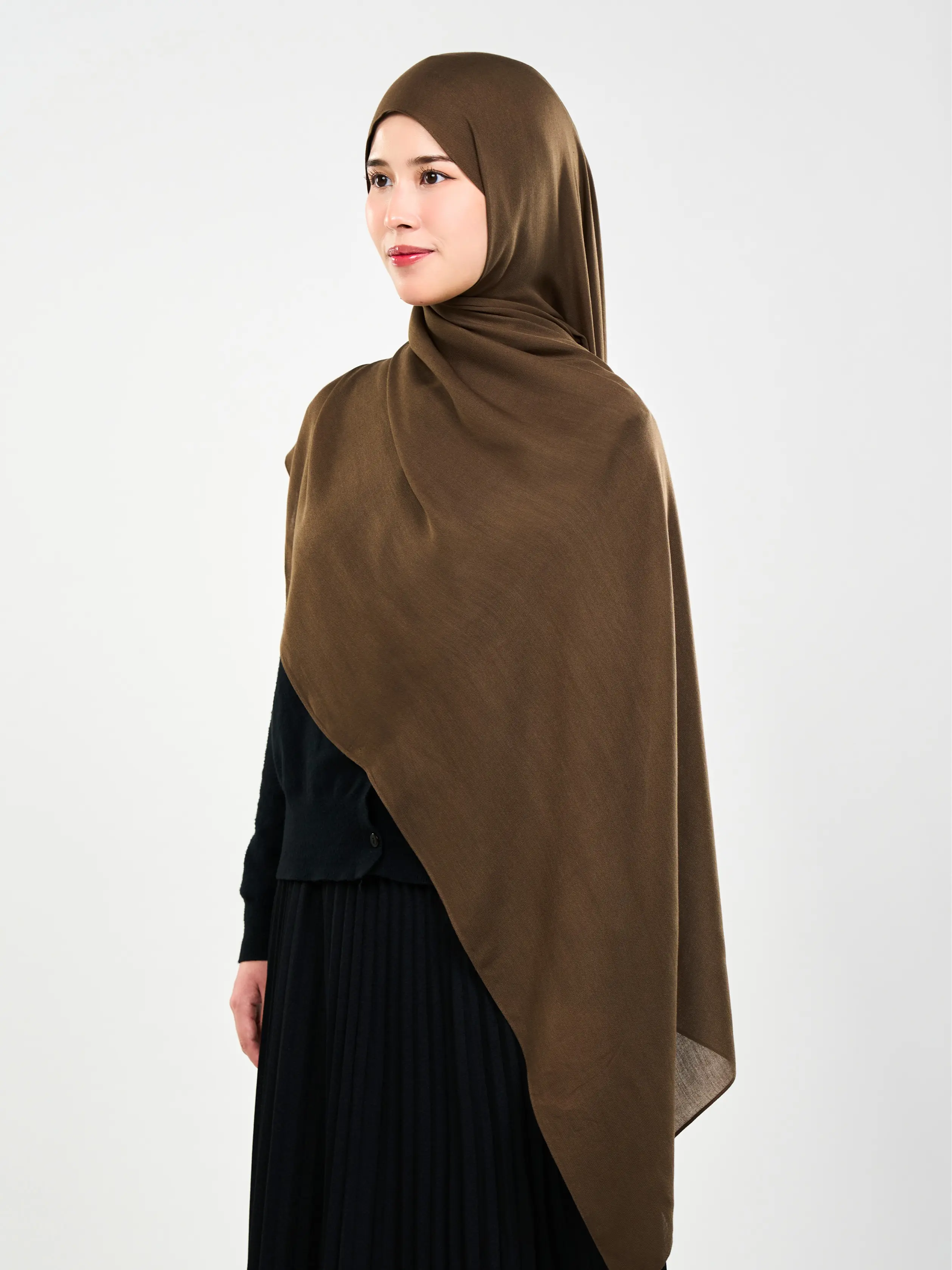 Burnt Coffee Everyday Cotton Hijab: Ayra Collection