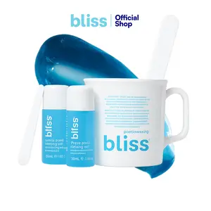 Bliss Poetic Waxing At Home Wax Kit - 5.3 Fl Oz - Microwavable Stripless Wax Hair Removal Kit - Fragrance Free - Safe for All Skin Types - 6 PC Set