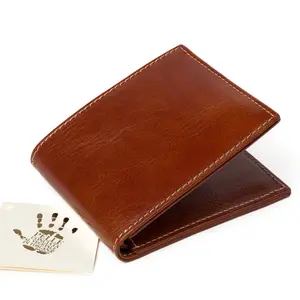 PEGAI Malcolm Wallet Italian Veg-Tan Classic Rum Handcrafted in Ubrique Spain Full-Grain Leather 6 Card Slots 2 Hidden Pockets Bill Compartment