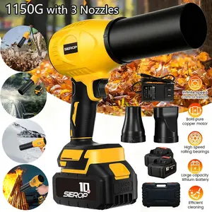 Turbo Jet Blower with 3 Nozzles,Leaf Blower, Violent Turbo Fan, Brushless Pure Copper Motor,Car Drying After Wash, Handheld Snow Blower,Cordless Turbo Power Air Duster,Home Improve,Garden Mainte
