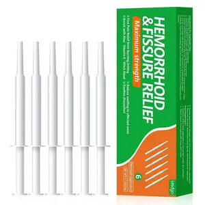 Lesdgo Organic Witch Hazel Hemorrhoid Treatment Cream - 6 Pcs Multi-Pack Aloe Cooling Hydrating Formula, Disposable Stick with Finger Cot, Long-Lasting Gentle Work for Women's Sensitive Skin, Anal Fissures Solution