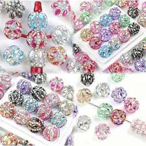 Tara-P14-Mix Colors Iridescent Marquise/ with Chain Beads 1pc per bag