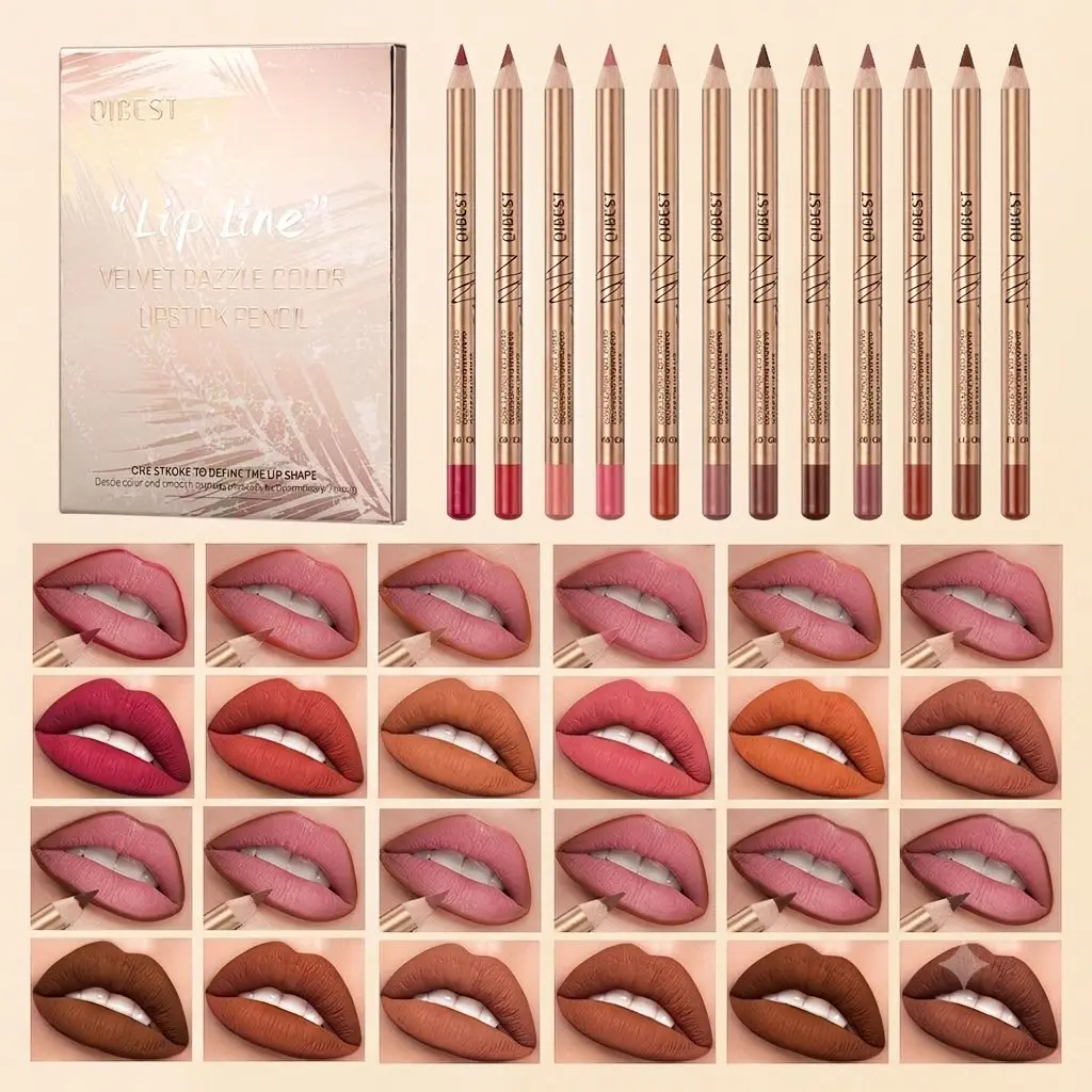 36 PCS Matte Lip Liner Set, Waterproof Lip Liner Pencil, Long Lasting Smudge Proof Creamy Lip Liner for Women, Daily Red Nude Brown Natural Professional Lip Makeup Kit