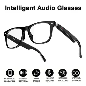 Smart Audio Glasses Bluetooth 5.3 Fast Connection HD Call Active Noise Cancellation Music Playback Dual Magnetic Fast Charging Long Battery Life Unisex Fashion Versatile Design Perfect for Office Travel Ideal Holiday Gift Multifunctional