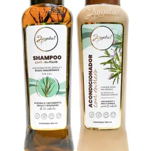 Shampoo y Acondicionador con Romero Extracto de Cebolla y Ácido Hialuronico para Acelerar el Crecimiento, Brillo y Sedosidad