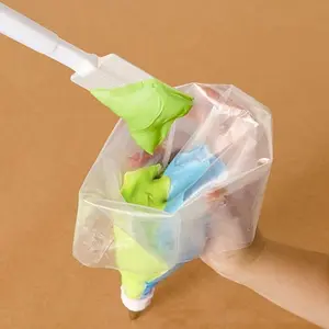 100pcs Two color thick cream piping bag cake squeezing tool suitable for DIY baking and cake decoration. Baking accessories include plastic pastry bags with colored ties, cake decoration supplies | vibrant piping bags | plastic piping bags,