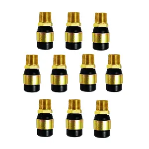 Torque 10 PCS Rubber Air Line Air Hose End Quick Repair Swivel Kit for Truck and Trailers, 1/2" NPT Male Fittings, Pneumatic Replacement Fittings for 3/8'' Air Line Hoses (10 pack)