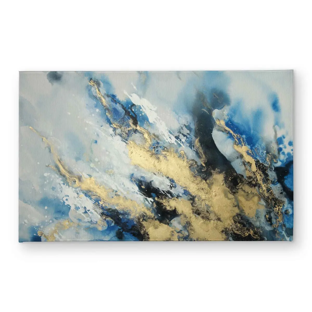 Begin Home Decor CODM2134IUPZCD 21 x 34 in. Blue Marble Office Abstract Door Mat - Decor Indoor & Outdoor