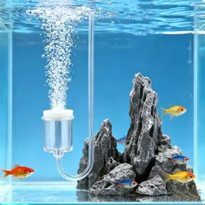 Fish Tank Nano Bubble Refiner, Silent Aeration Device, Transparent Acrylic Stand, Efficient Fogging Bubble Disc, Aquarium Oxygen Pump Accessory, Aquarium Accessories, Aquarium Filter, Aquarium Supplies