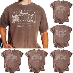 Comfort Colors Custom Retirement Gift for Men, Personalized Retired Dad Shirt, I'm Not Retired Full Time Grandpa Shirt, Papa Dada Papaw Tee - KitchenEra