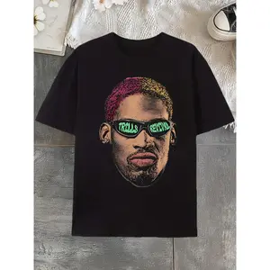 Trendy "Troll Revival" Printed American Style Streetwear T-Shirt, Graffiti Letter Print, Unisex High Street Couple Top