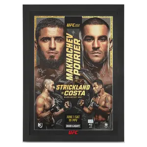 UFC 302 Makhachev vs. Poirier signature event poster, positive energy halo poster, colored halo poster and energy wall artwork for creating room aesthetics. letterpress Decor Print