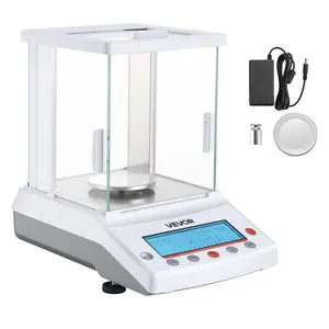 【DealsForYouDays】VEVOR Analytical Balance, 120 g x 0.001 g High Precision Accuracy Lab Scale, g/oz/ct/mg 4 Units Electronic Digital Analytical Balance with Glass Draft Shield, for Laboratory Jewelry Pharmacy