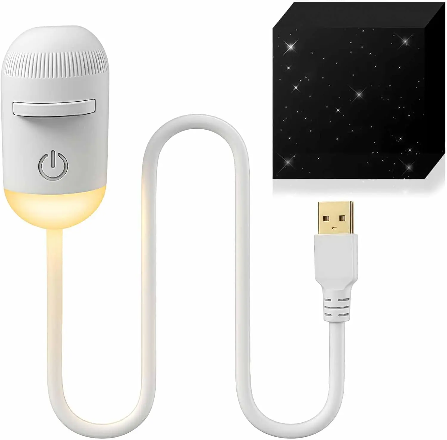2-in-1 Galaxy Projector Night Light, USB Interface, Dual-Mode Starry Sky Projection/Warm Light Night Light, Adjustable Focus and Brightness with 3 Sliding Projection Films for Bedroom