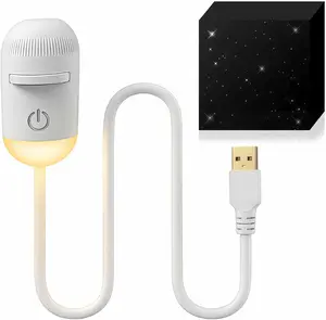 2-in-1 Galaxy Projector Night Light, USB Interface, Dual-Mode Starry Sky Projection/Warm Light Night Light, Adjustable Focus and Brightness with 3 Sliding Projection Films for Bedroom