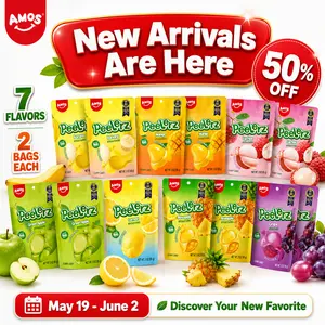 (XXL)AMOS Peelerz 14-Pack Peelable Gummy Candy Bundle, 7 Flavors: Banana, Mango, Lychee, Green Apple, Lemon, Pineapple & Grape, 2 Bags Each, Only $14.99