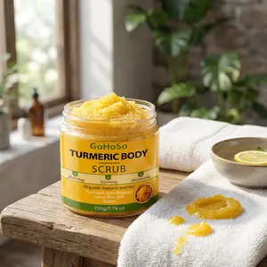 Turmeric Body Scrub Remove acne, dark spots Effectively Cleans and Exfoliates the Body, Deeply Moisturizes  the Skin, Leaving it Smooth and Delicate face cleaning Cleansing Skincare Natural Moisture