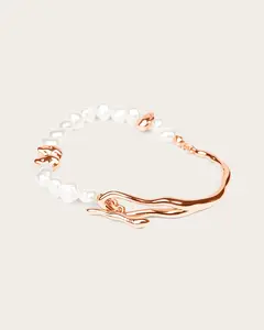 Flow Pearl T-Lock Bracelet - Gold Vermeil